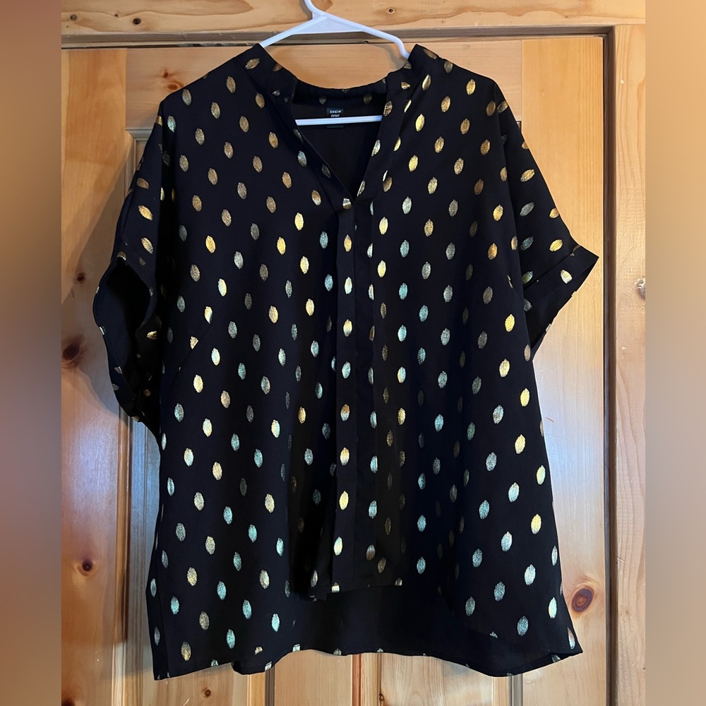 Black and Gold Blouse